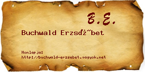 Buchwald Erzsébet névjegykártya