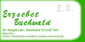 erzsebet buchwald business card